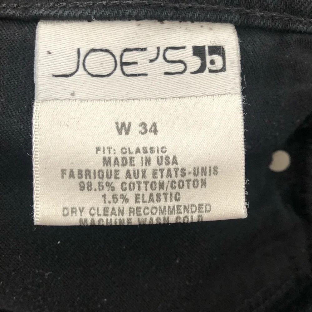 JOE’S MEN’S BLACK STRETCH JEANS.SIZE W 34